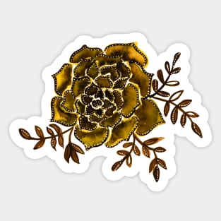 Watercolor houseleek - amber Sticker